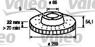 VALEO 197089 гальмівний диск