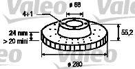 VALEO 186682 гальмівний диск