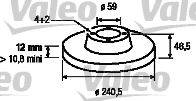 VALEO 186157 гальмівний диск