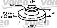 VALEO 186155 гальмівний диск