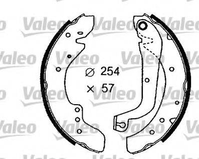 VALEO 554744 Комплект гальмівних колодок