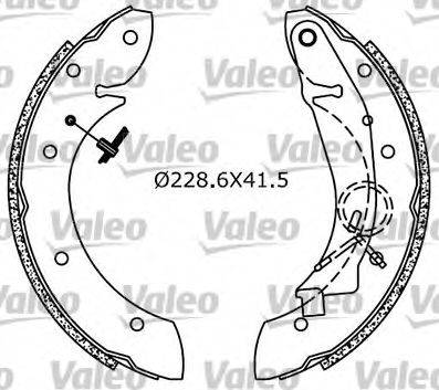 VALEO 553785 Комплект гальмівних колодок