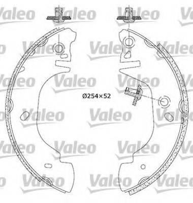 VALEO 553845 Комплект гальмівних колодок