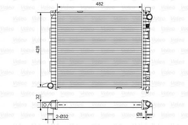 VALEO 732400 Радіатор, охолодження двигуна