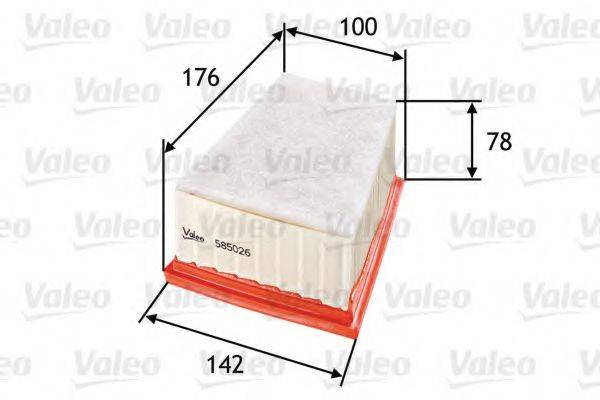 VALEO 585026 Повітряний фільтр