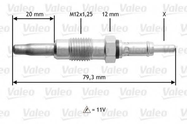 VALEO 345137 Свічка розжарювання