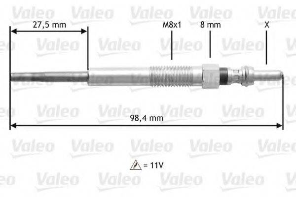 VALEO 345175 Свічка розжарювання