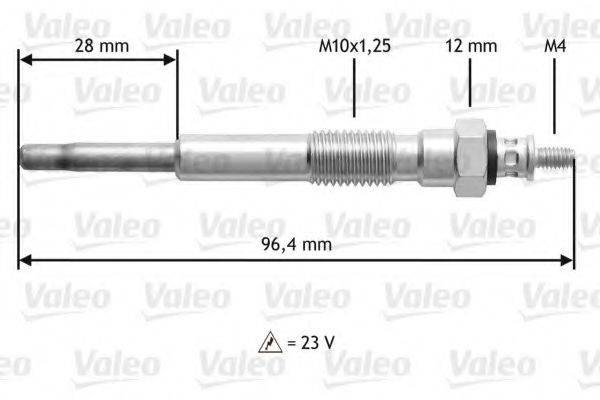 VALEO 345198 Свічка розжарювання