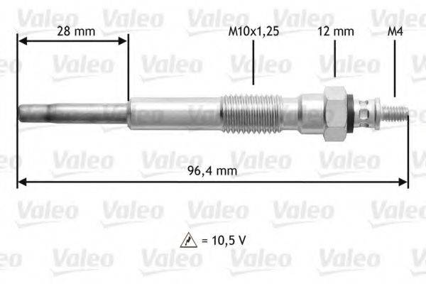 VALEO 345209 Свічка розжарювання