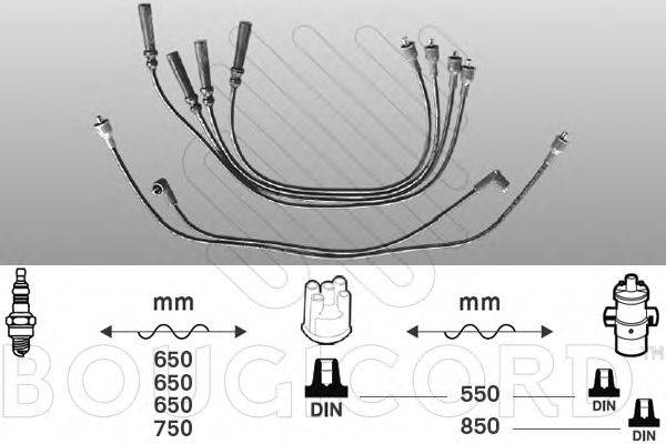 BOUGICORD 4086 Комплект дротів запалювання