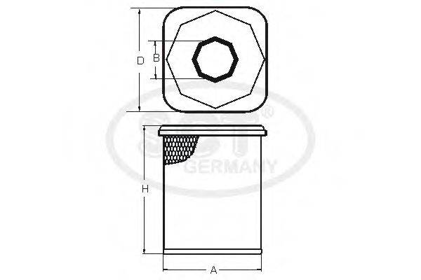 SCT GERMANY SB3209 Повітряний фільтр