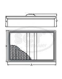 SCT GERMANY SB541 Повітряний фільтр