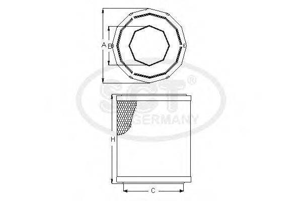 SCT GERMANY SB960 Повітряний фільтр