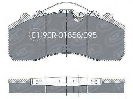 SCT GERMANY SP305PR Комплект гальмівних колодок, дискове гальмо