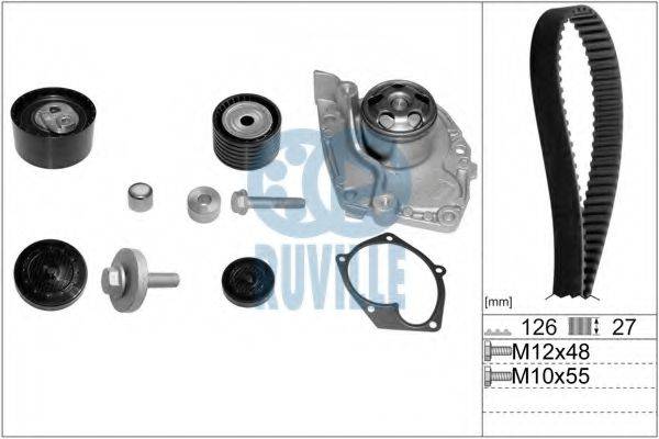 RUVILLE 55555761 Водяний насос + комплект зубчастого ременя
