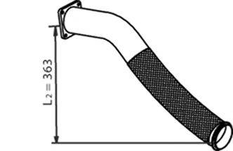 DINEX 21226 Труба вихлопного газу