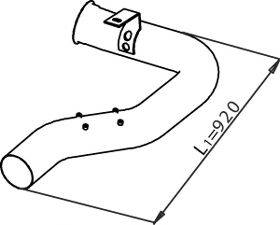 DINEX 21284 Труба вихлопного газу