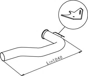 DINEX 21291 Труба вихлопного газу