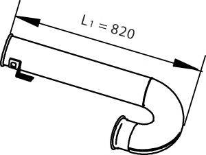 DINEX 21736 Труба вихлопного газу