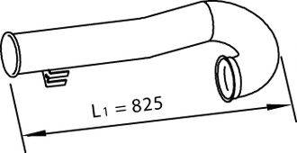 DINEX 21737 Труба вихлопного газу