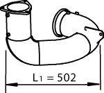 DINEX 21782 Труба вихлопного газу