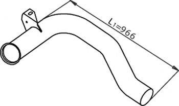 DINEX 22157 Труба вихлопного газу