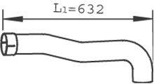 DINEX 47256 Труба вихлопного газу