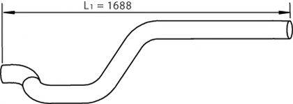 DINEX 47686 Труба вихлопного газу