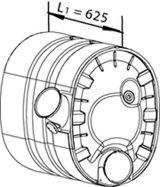 DINEX 80390 Середній глушник вихлопних газів