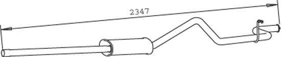 DINEX 32318 Глушник вихлопних газів кінцевий