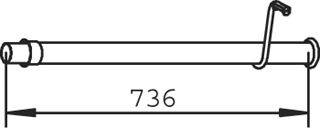 DINEX 32504 Труба вихлопного газу