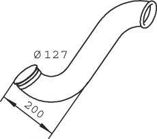 DINEX 68603 Труба вихлопного газу