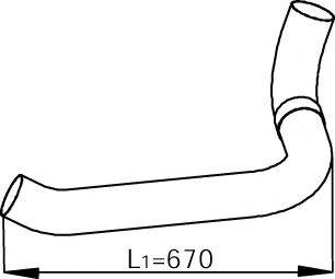 DINEX 53134 Труба вихлопного газу
