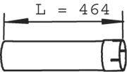 DINEX 22254 Труба вихлопного газу