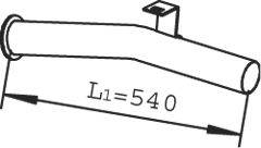 DINEX 22136 Труба вихлопного газу