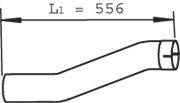 DINEX 22261 Труба вихлопного газу