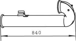 DINEX 21753 Труба вихлопного газу