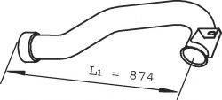 DINEX 22142 Труба вихлопного газу