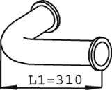 DINEX 22135 Труба вихлопного газу