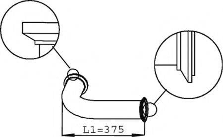 DINEX 22146 Труба вихлопного газу