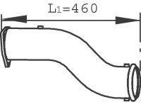 DINEX 21501 Труба вихлопного газу