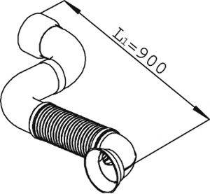 DINEX 22141 Труба вихлопного газу
