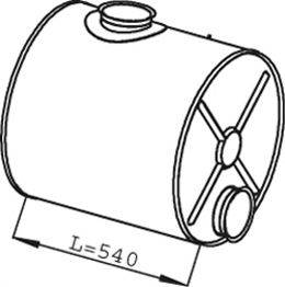 DINEX 21435 Середній глушник вихлопних газів