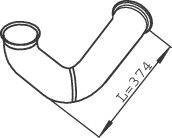 DINEX 22262 Труба вихлопного газу