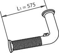 DINEX 22107 Труба вихлопного газу