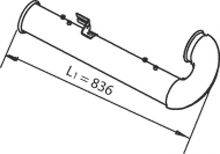 DINEX 21755 Труба вихлопного газу