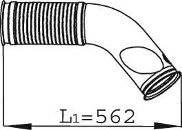 DINEX 68278 Труба вихлопного газу
