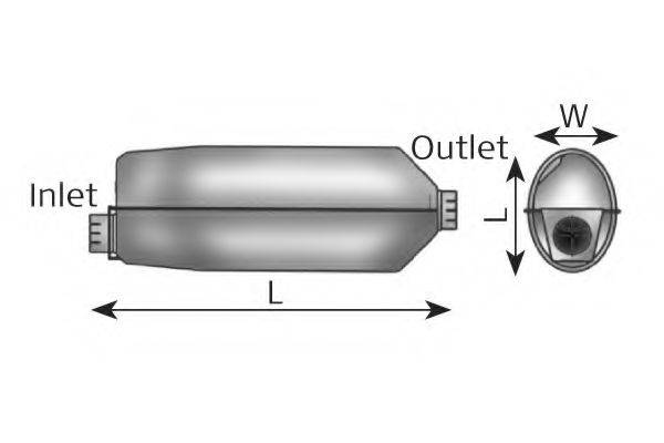 DINEX 68323 Середній/кінцевий глушник ОГ