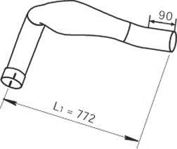 DINEX 48110 Труба вихлопного газу