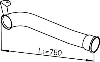 DINEX 22288 Труба вихлопного газу